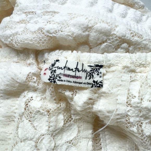 Free People Oui Oui Ruffle Lace Maxi Slip Dress Intimately Cream Ivory Medium - Picture 3 of 12